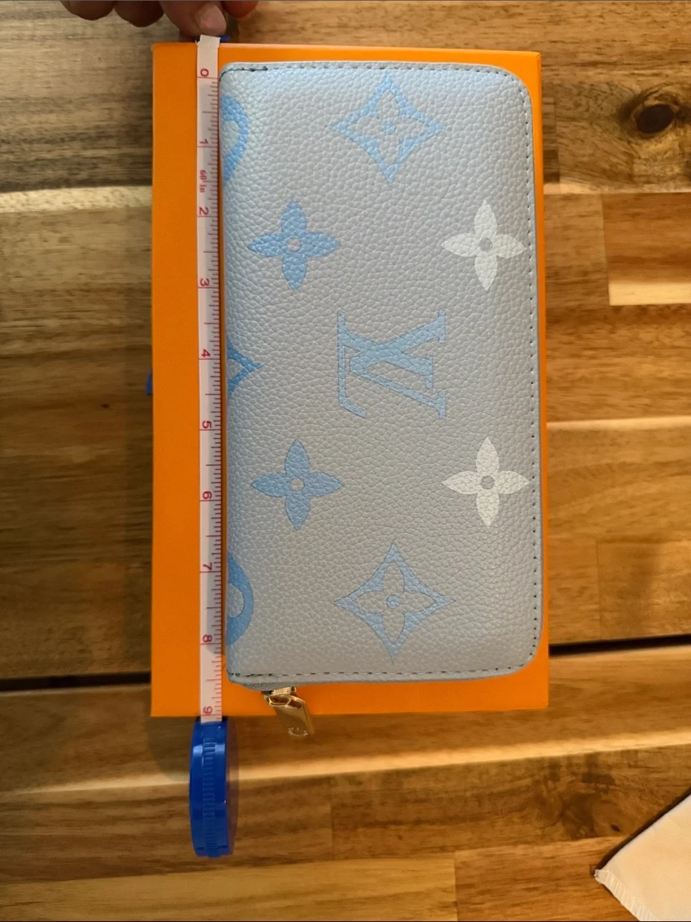 Louis Vuitton Light Blue Monogram Zip-Around Wallet
